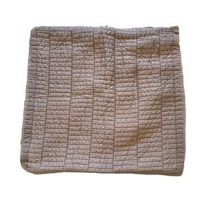 Real Simple Quilted Pillow Sham Cover Euro Square Tan Beige Neutral Textured